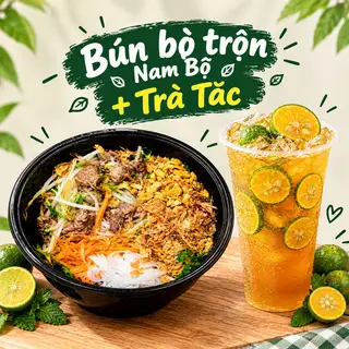 Hình ảnh Bún Bò Trộn Nam Bộ + Trà Tắc