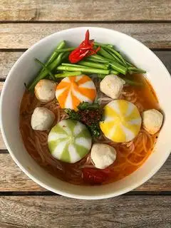 Hình ảnh Bún Thái bánh bao nhân trứng cá - cá viên
