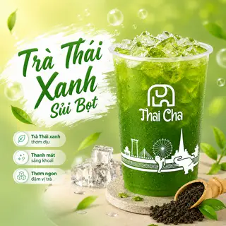 Hình ảnh Trà Thái Xanh Sủi Bọt - Size L (700ml)