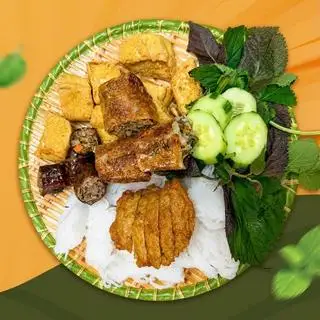 Hình ảnh Bún đậu, nem, dồi, chả cốm