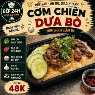 Cơm chiên dưa bò - 58.000 ₫ tại Bếp Nhà - Ăn Ngon Giao Nhanh - Lạc Long Quân