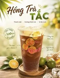 Hình ảnh Hồng Trà Tắc 700ml