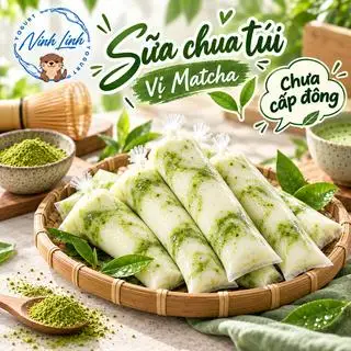 Hình ảnh 10 Sữa chua túi Matcha ( Chưa cấp đông )