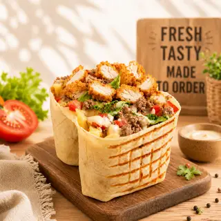 Tacos bò đặc biệt - size L (2 nhân bò + gà) 430g - 120.000 ₫ tại Guac's Derro - Bánh Tacos Kiểu Pháp Chuẩn Vị -  Lạc Long Quân 