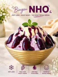 Hình ảnh Bingsu Nho