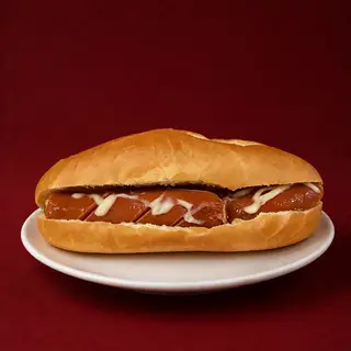 Hình ảnh Bánh mì kẹp xúc xích trứng chiên