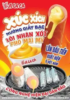 xúc xích phô mai cuốn giấy bạc nướng đá  - 20.000 ₫ tại A Mộc Food - Hoàng Hoa Thám