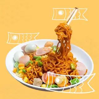 Mì trộn indomie - 45.000 ₫ tại Cô Huệ - Bánh Tráng Nướng Cuộn Trộn - Nguyễn Phúc Nguyên