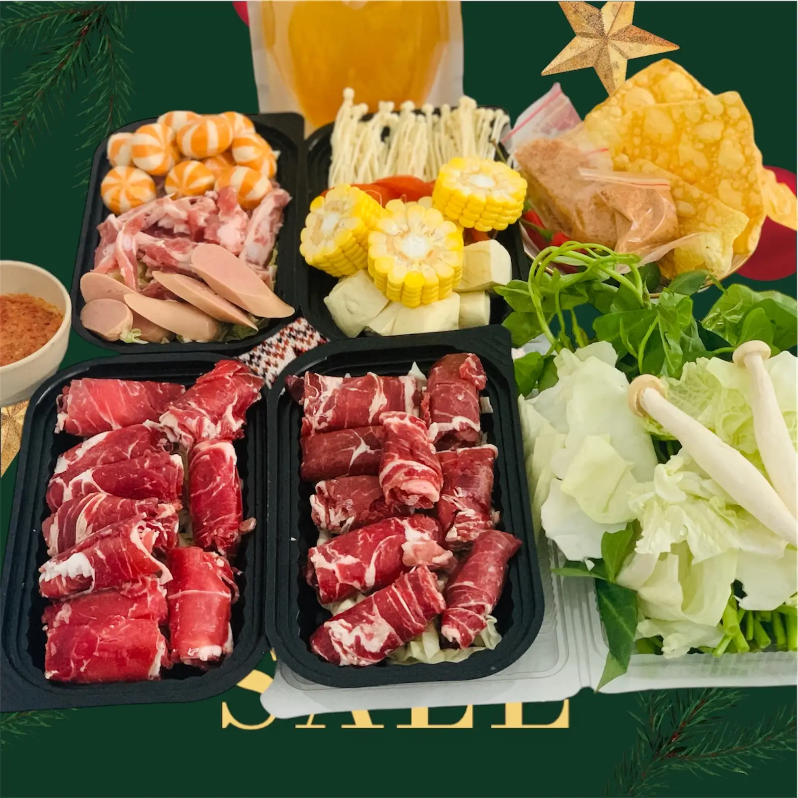 Hình ảnh lẩu thaii bò mỹ 2-3  người bắp bò sụn thập cẩm
