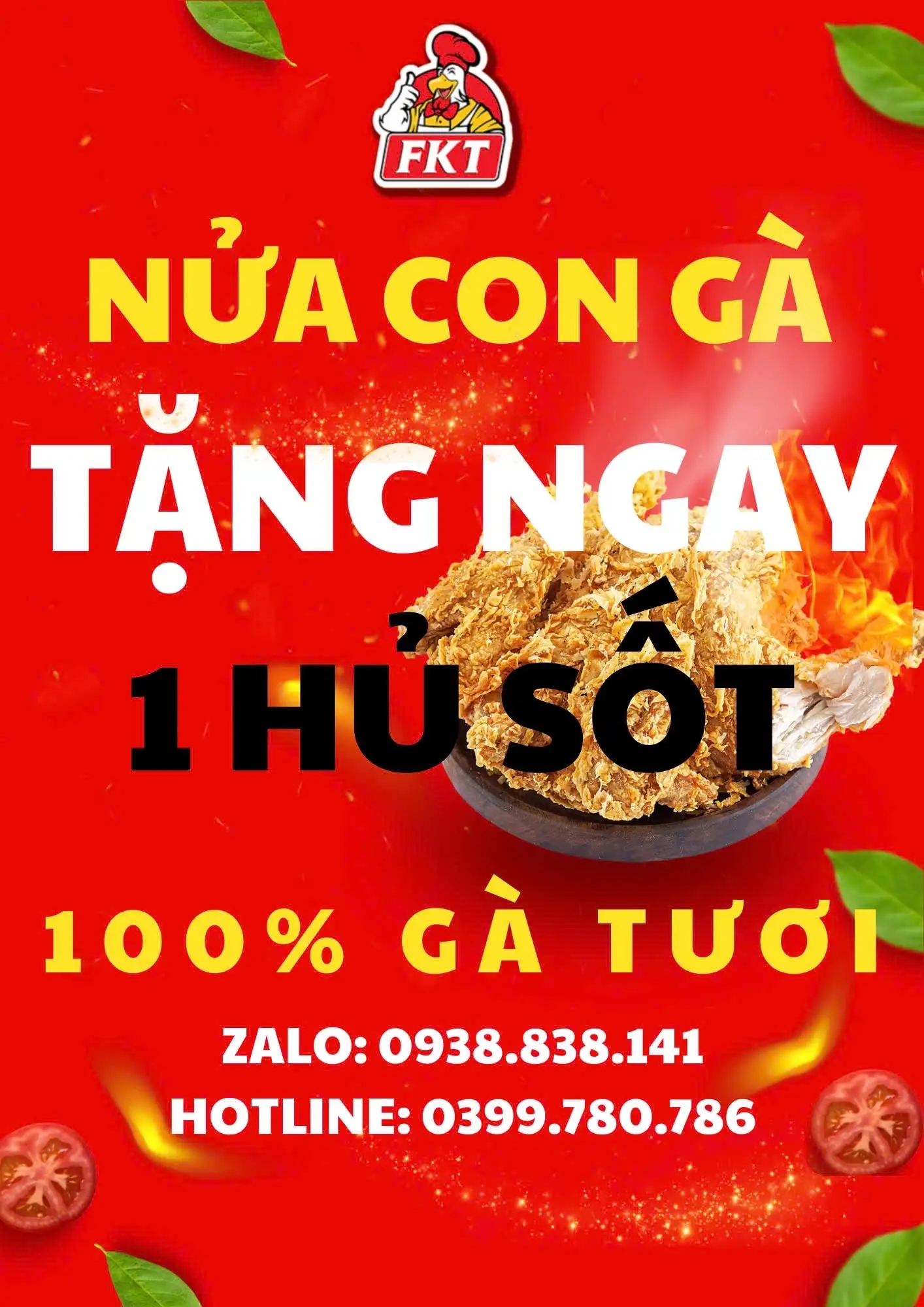 Nửa Con Gà Rán Giòn Thơm Ngon - 148.000 ₫ tại Gà Rán FKT - Bùi Đình Tuý