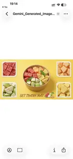 Set thanh mát - Dưa hấu, dưa lưới, sắn/ổi, thơm - 55.000 ₫ tại Meo Meo Trái Cây Cắt Sẵn & Nước Ép - 47/18A Thăng Long