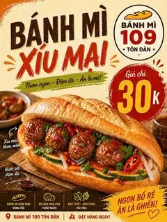 Bánh Mì Xíu Mại - 30.000 ₫ tại Bánh Mì Tôn Đản - Tôn Đản