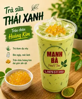 Hình ảnh Trà sữa trân châu Thái xanh