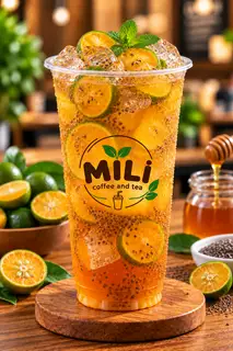 Hình ảnh Trà sốt tắc mật ong hạt chia