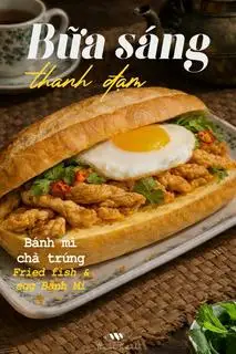 Hình ảnh Bánh mì chả cá trứng