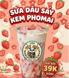 Hình ảnh Sữa Tươi Dâu Sấy Kem Dẻo Phô Mai 
