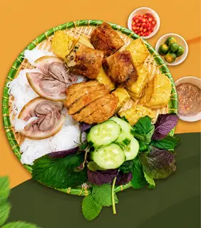 Hình ảnh Bún Đậu Đầy Đủ + Trà Quất