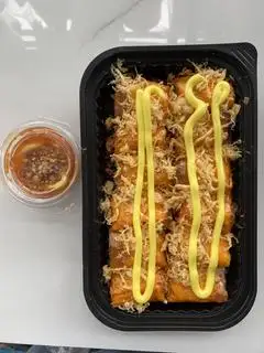 Hình ảnh bánh tráng cuộn bơ chà bông 