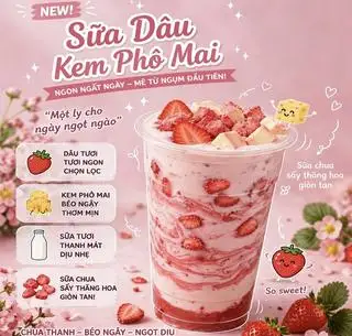 Hình ảnh Sữa dâu sấy thăng hoa