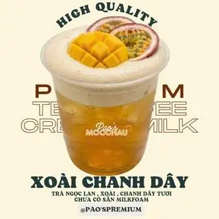 Trà Xoài Chanh Dây - 33.000 ₫ tại Nhà Pao's - Trà Sữa Ô Long Đậm Vị - Cách Mạng Tháng 8