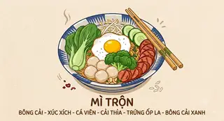 Hình ảnh Mì trộn ốp la thập cẩm siêu nooo