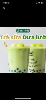 Hình ảnh Trà Sữa Dưa lưới (Kèm trân Châu) 700ml