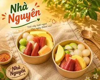 Combo 2 trái cây cắt sẵn - 600gr - 159.000 ₫ tại Nhà Nguyên - Trái Cây Cắt Sẵn & Nước Ép - Đoàn Văn Bơ