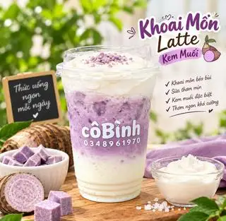 Hình ảnh Khoai môn latte kem muối. S