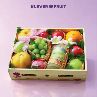 Hình ảnh Khay Quà Trái Cây Quà Tặng 20/10 - Lê Hosui, Nước Ép Táo Nhật - Set Kim Hoa - Gift Hamper - Klever Fruit