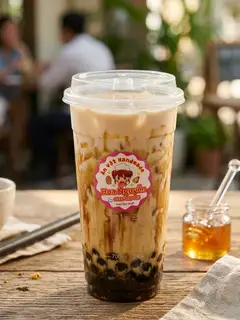 Hình ảnh Hồng trà sữa mật ong trân châu đen