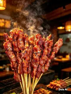 Hình ảnh Xiên bò nướng trung hoa