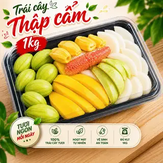 Trái cây thập cẩm 1kg+ muối tôm - 120.000 ₫ tại Tiệm Nhà Mèo- Trái Cây Cắt Sẵn- Nguyễn Xí