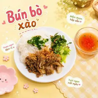 Hình ảnh Bún bò xào hành
