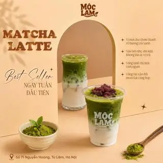 Hình ảnh Matcha latte đậu đỏ
