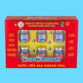 Hình ảnh Nước yến sào Khánh Hòa SunSanest hộp 6 lọ - 105H6