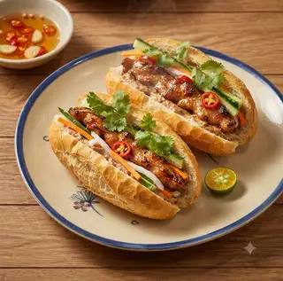 Bánh mì thịt nướng - 35.000 ₫ tại Bún - Cơm Thịt Nướng & Trà Trái Cây - ALLEY 399 - Nguyễn Đình Chiểu
