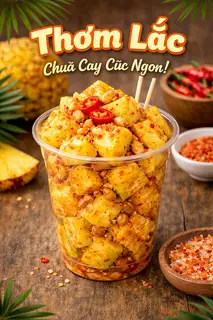 Thơm Lắc Siu Ngon - 49.000 ₫ tại Nhon Fruit - Trái Cây Cắt Sẵn, Nước Ép & Trái Cây Lắc - Trần Khắc Chân
