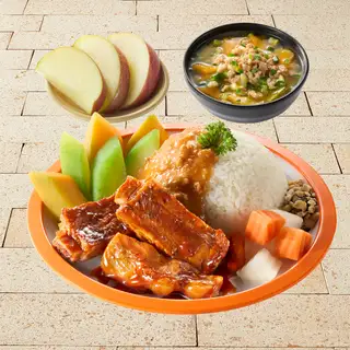 Hình ảnh CƠM SƯỜN NƯỚNG 5 MÓN (SỐT CỔ ĐIỂN)