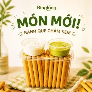 Hình ảnh Bánh que chấm kem