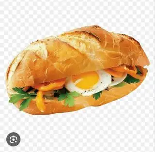 Hình ảnh Bánh mỳ trứng, xúc xích, thập cẩm