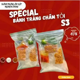 Bánh tráng chấm tỏi - s3 - 17.000 ₫ tại Bánh Tráng Ăn Vặt Nghiện Store - Nguyễn Đình Chiểu
