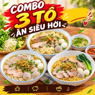 Hình ảnh Combo 3 TÔ (Thập Cẩm) ( Thịt-bò viên-Trứng cút-da heo)