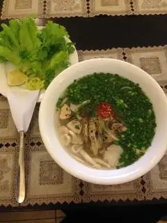 Bánh canh hẹ Phú Yên chay - Rice noodle with chives - 49.000 ₫ tại Chay Nhà An - Phan Đăng Lưu