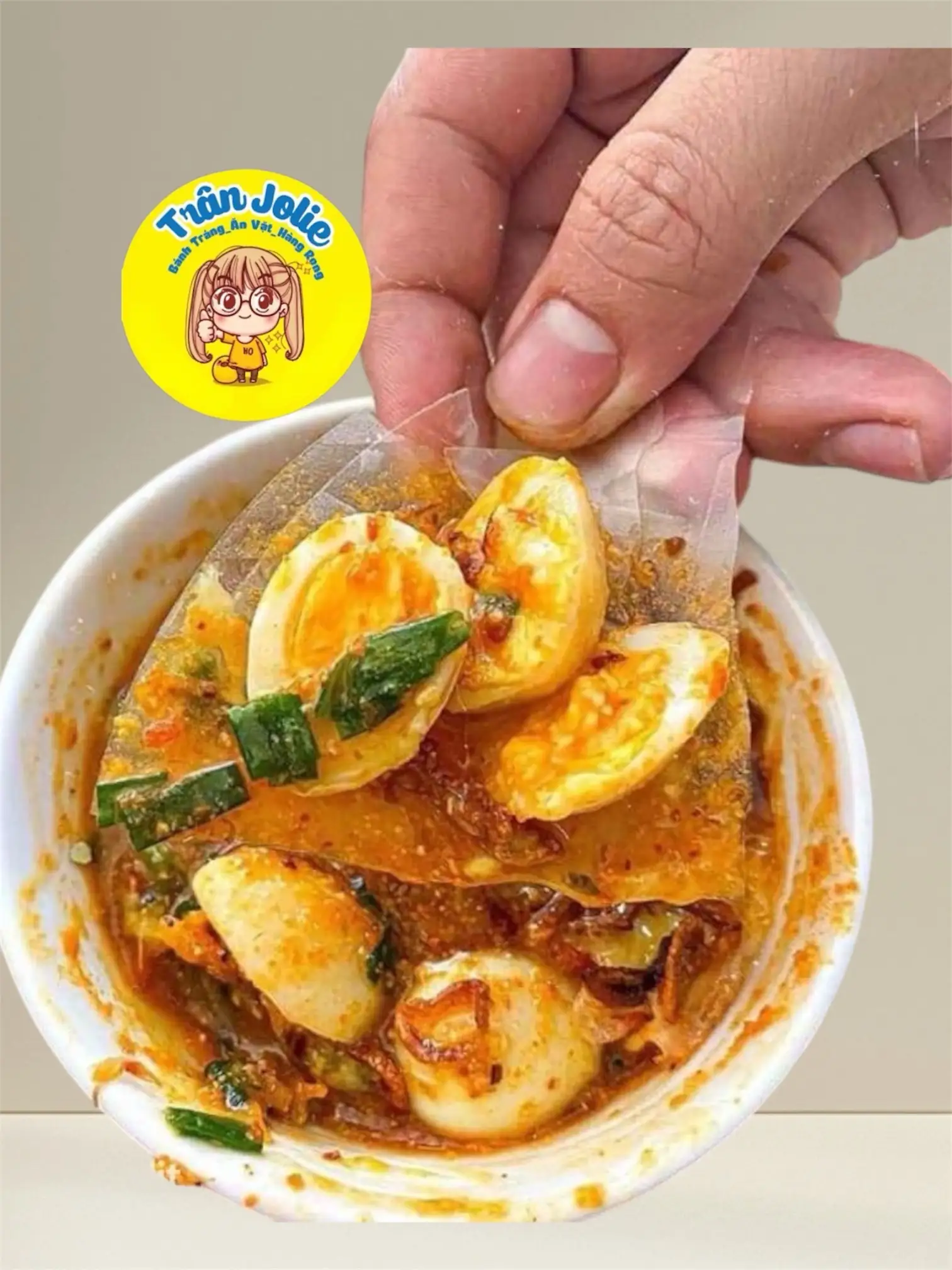 Trứng Cút Chấm Sốt Bò Bơ(không kèm bánh tráng) - 27.000 ₫ tại Bánh Tráng Trân Joilie - Phạm Phú Thứ