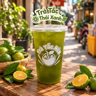 Hình ảnh trà tắc thái xanh ly 700ml