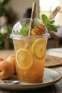 Hình ảnh trà mơ chanh vàng