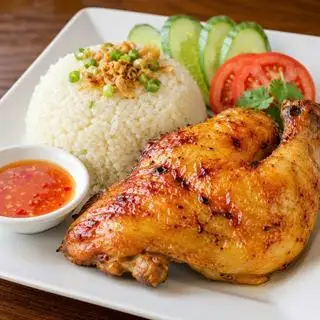 Hình ảnh cơm gà nướng mật ong