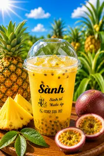 Hình ảnh Nước ép dứa - chanh leo(500ml)