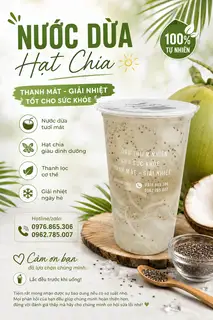 Hình ảnh Dừa Xiêm Cùi Non Mềm Ngọt Hạt Chia