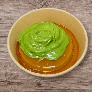 Hình ảnh Flan Khổng Lồ Kem Matcha